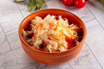 Fernented sour pickled sauerkraut cabbage
