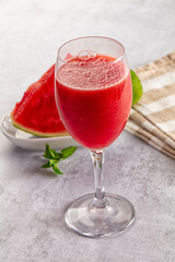 Watermelon sweet smoothie in the glass