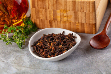 Dry cloves buds aromatic flavor