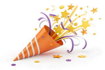 party hat and balloons