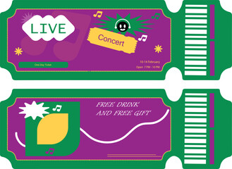 Live Concert and Event Ticket Designs for Music Shows, Festivals, Passes & Posters