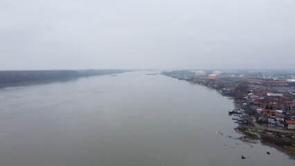 Smederevo city fortress in Serbia next to the Danube River