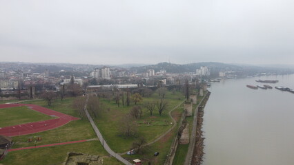 Smederevo city fortress in Serbia next to the Danube River