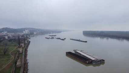 Smederevo city fortress in Serbia next to the Danube River