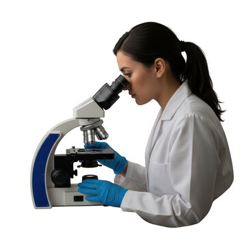 Scientist using microscope isolated on transparent background isolated on transparent background indoor, outdoor, no people, keyword 30
