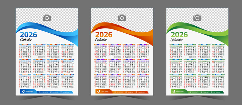 Bengali (Bangla) Panjika Calendar 2026 Vector Template, Fully Editable Layout for Company Branding, Printing, and Traditional Festival Dates.