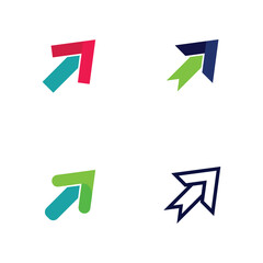 Simple Arrow Line Vector Logo Icon for Navigation Direction Modern Branding Style Identity