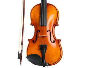 Fototapeta premium Elegant wooden stringed instrument with bow