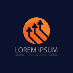 Upward Arrow Vector Logo Icon for Success Growth Motivation Business Branding Concept Identity
