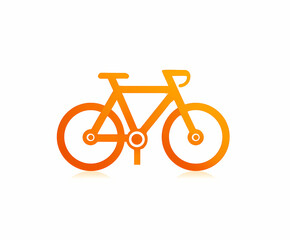 Fototapeta premium Bicycle icon minimalist design transportation