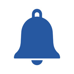 Notification bell icon in blue color
