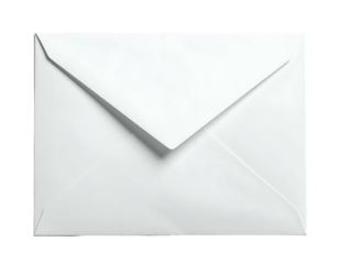 Classic white business envelope, ready for mail