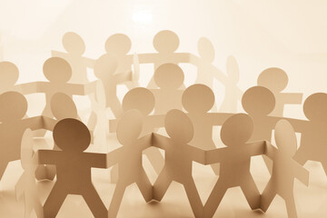 Team holding hands united