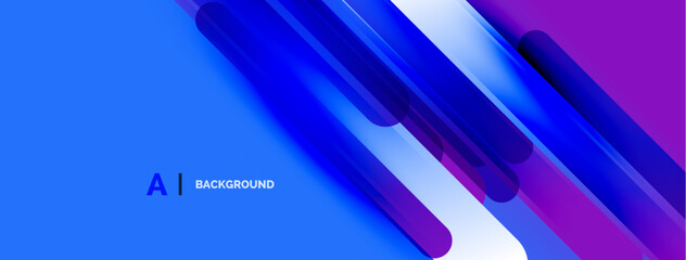 Abstract blue purple gradient design. Dynamic lines create modern visual effect. Minimalist style, suitable for digital backgrounds.