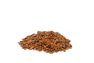 Obraz premium Apfelkerne vor weißem Hintergrund