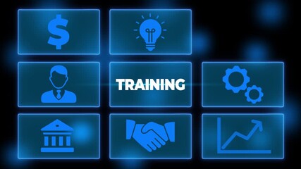 Business, Technology, Internet and network concept. Coaching mentoring education business training development E-learning concept.