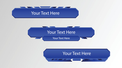 Futuristic blue digital ui elements with placeholder text