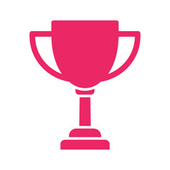 Pink trophy icon representing achievement