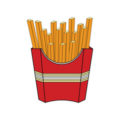 french fries Vector  Illustration.eps