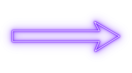 Glowing purple neon right arrow