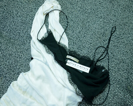 brand name Alice Olivia, Stacey Bendet on a women dress