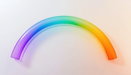 Rainbow gradient arc on soft background
