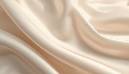 Obraz premium Beige satin fabric folds luxury texture background 