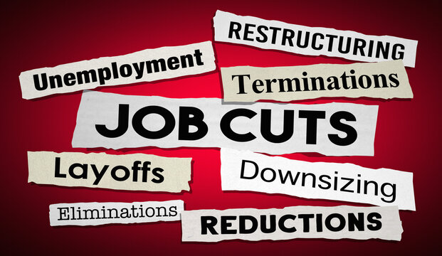 Job Cuts Layoffs News Headlines Unemployment Rising 3d Illustration