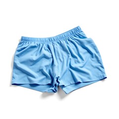Light blue athletic shorts with elastic waistband, a perfect blend of comfort and style for your 100% active lifestyle, showcasing superior craftsmanship and a sleek, modern design