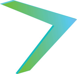 3D Gradient Arrow Vector Graphic Element