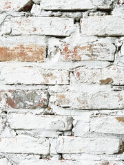 Weathered White Painted Brick Wall Texture