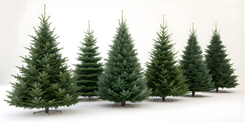 Decoration-Optional Christmas Pine Trees with Clean Branches