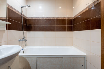 modern bathroom room with toilet and washing machine