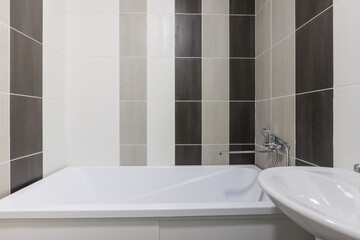 modern bathroom room with toilet and washing machine