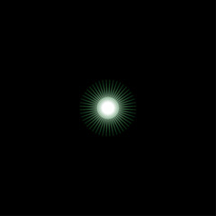 Abstract Green Glowing Radial Light Tunnel – Futuristic Technology and Data Concept Background