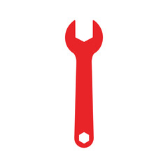 Red adjustable spanner wrench tool
