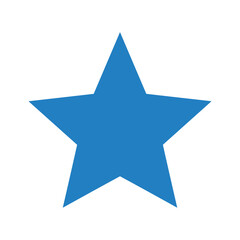 Fototapeta premium Blue star icon on white background