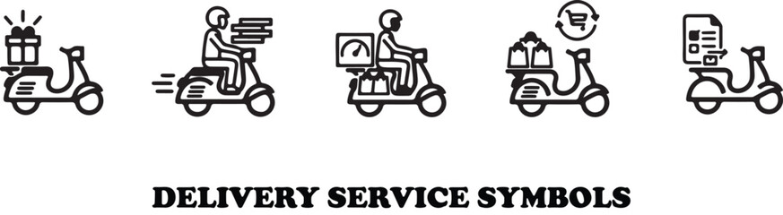 Modern delivery service branding and graphics