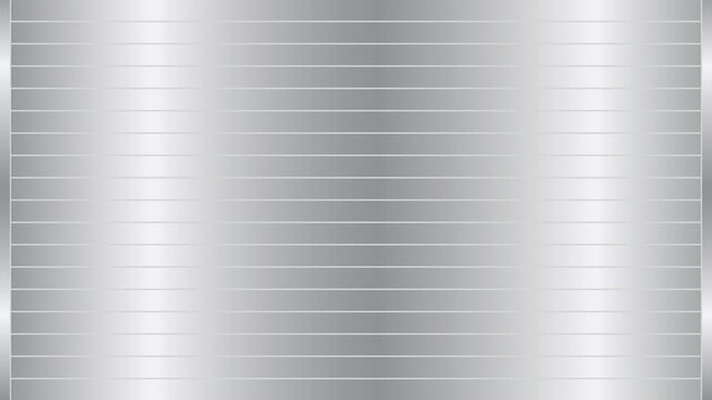 Silver shutter door open and close transition animation moving vertically from top to center and from bottom to center on green screen. 4K animated for transitions, video editing, and scene change.