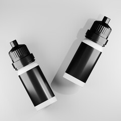 Top View E-Liquid/Dropper Bottle Mockup Set