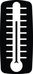 thermometer icon silhouette vector illustration on transparent background