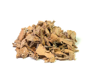 Polsterpappe vor weißem Hintergrund