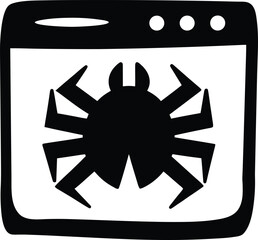 search engine icon icon silhouette vector illustration on transparent background