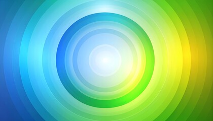 Vibrant Blue Green Yellow Gradient Circles.