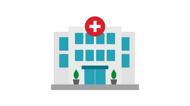 Hospital icon Animation. suitable for various health related projects.