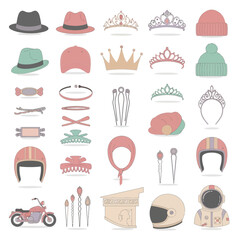 Fashion Accessories and Beauty Items Illustration Set