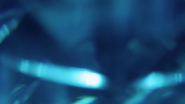 Blur blue background. Radiant light. Cold color glare luminous shadow glisten reflection on visual illuminated bright art abstraction.