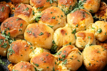 Garlic Pizza Bread with Parsley and Butter