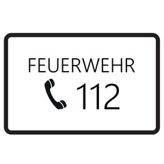 Fire department (Feuerwehr) vector icon