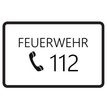 Fire department (Feuerwehr) vector icon